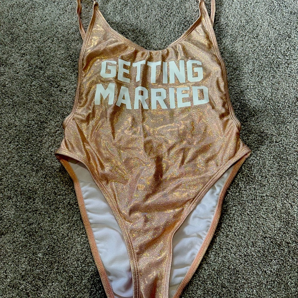 Dippin’ Daisy’s GETTING MARRIED one piece swim suit size small